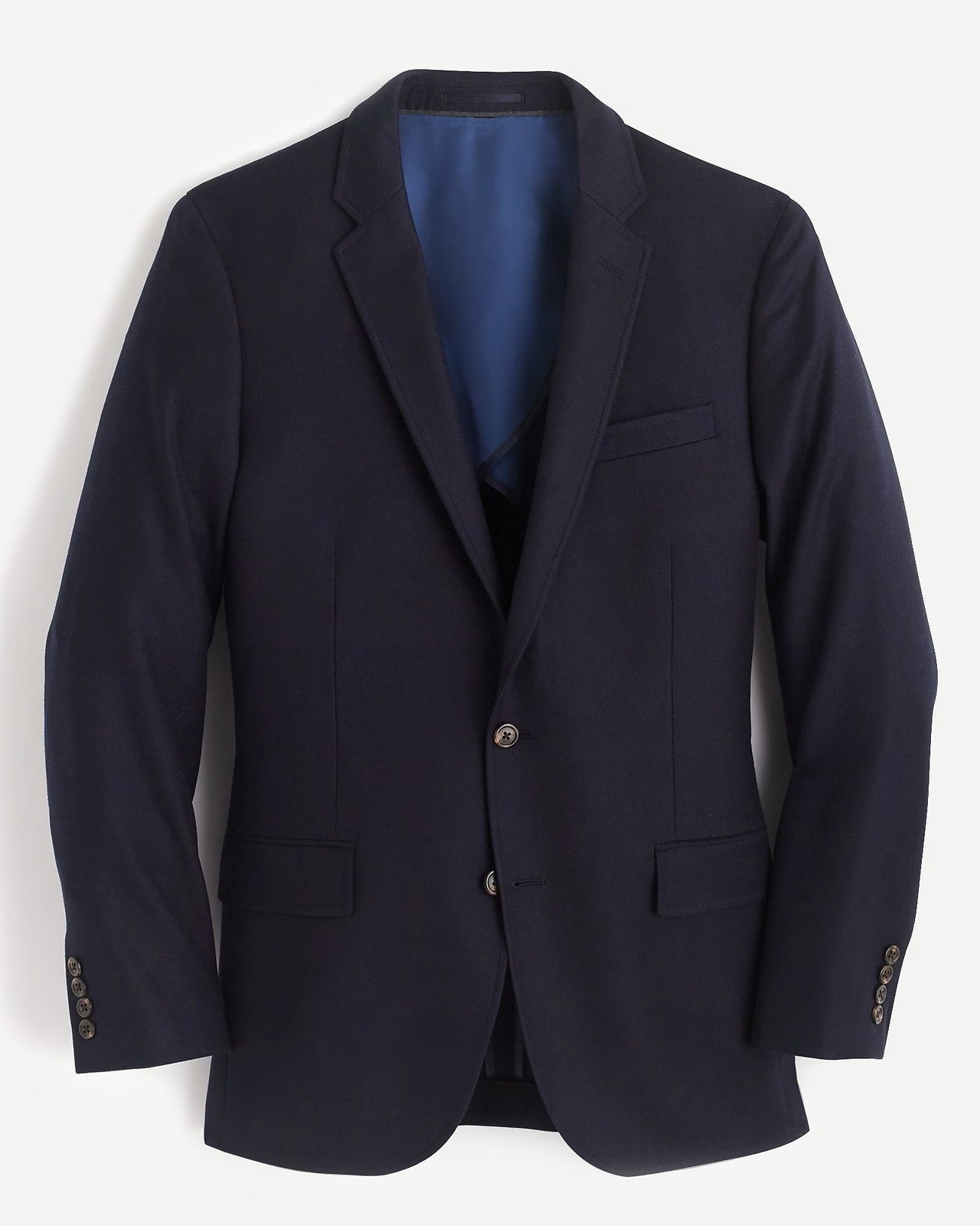 J.Crew Ludlow Slim Suit Jacket Double Vent Italian Worsted Wool Navy Blue 44r